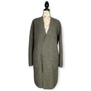 RAG & BONE New York Dark & Light Grey Wool Double-Faced *SINGER* Reversible Coat